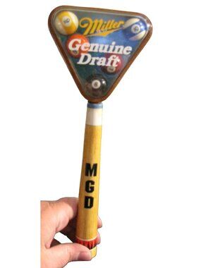 Miller Genuine Draft MGD Billiard Balls Pool Cue Beer Tap Handle
